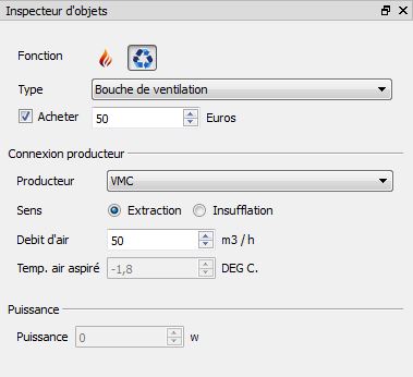 Paramétrage
emetteur ventilation
