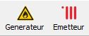 Icones Generateur
et Emetteur